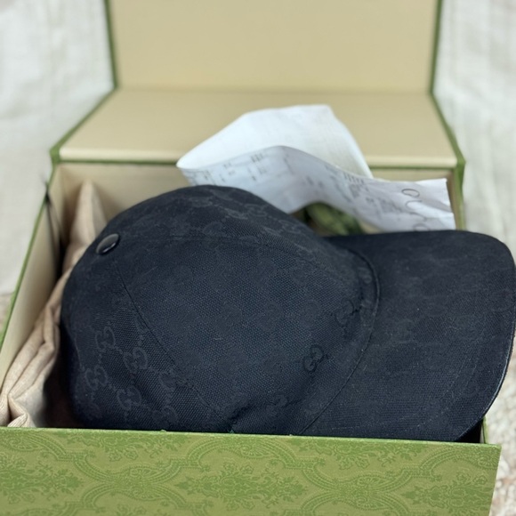 GUCCI ORIGINAL GG CANVAS BASEBALL HAT WITH WEB MEN’S Medium - Picture 4 of 10